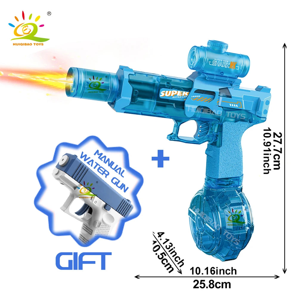 ⚡ AquaBlaze™ Electric Water Blaster – Automatic Pulse Water Gun with LED Flame Effects 🔥💦