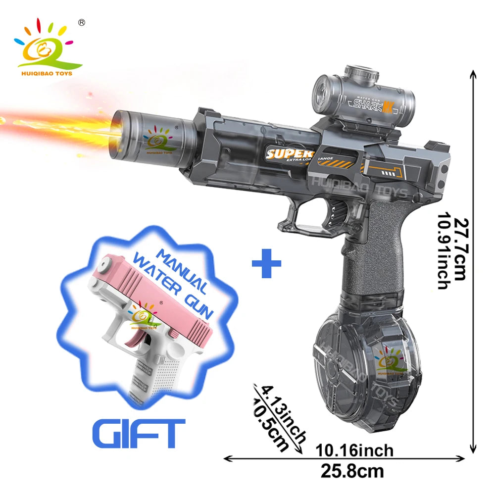 ⚡ AquaBlaze™ Electric Water Blaster – Automatic Pulse Water Gun with LED Flame Effects 🔥💦