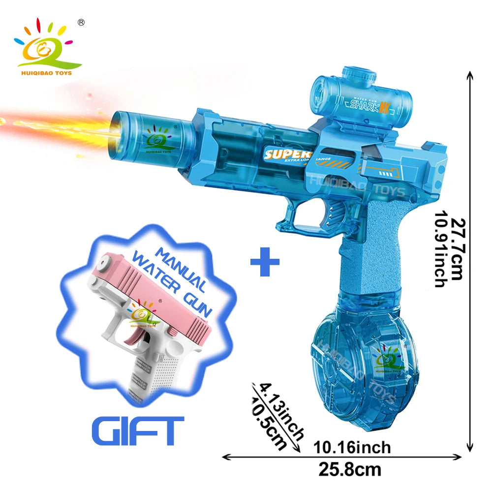 ⚡ AquaBlaze™ Electric Water Blaster – Automatic Pulse Water Gun with LED Flame Effects 🔥💦