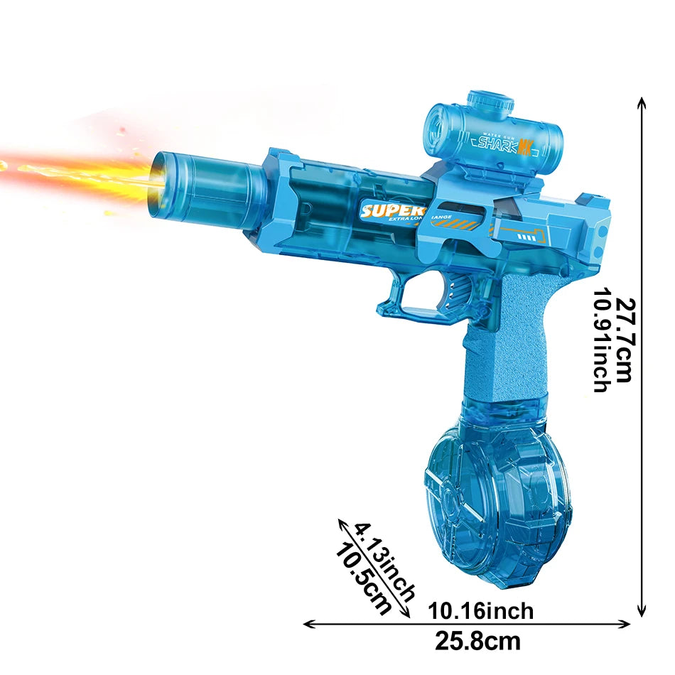 ⚡ AquaBlaze™ Electric Water Blaster – Automatic Pulse Water Gun with LED Flame Effects 🔥💦