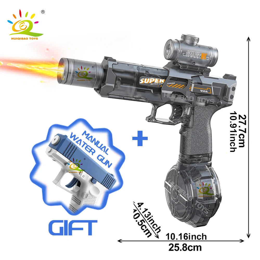 ⚡ AquaBlaze™ Electric Water Blaster – Automatic Pulse Water Gun with LED Flame Effects 🔥💦